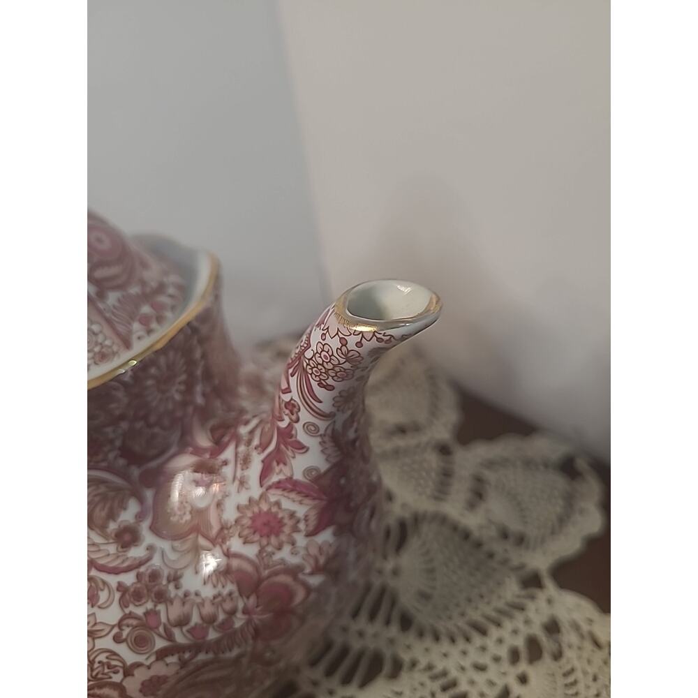 Antique Chintz Reflections Vintage Godinger Floral Porcelain Teapot DIY Decor - Picture 16 of 16